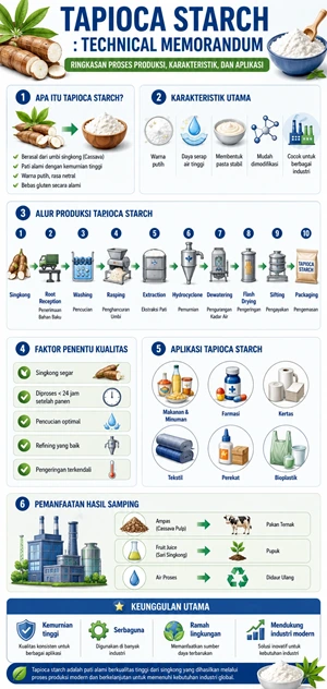 Diagram Alur Produksi Tapioca Starch