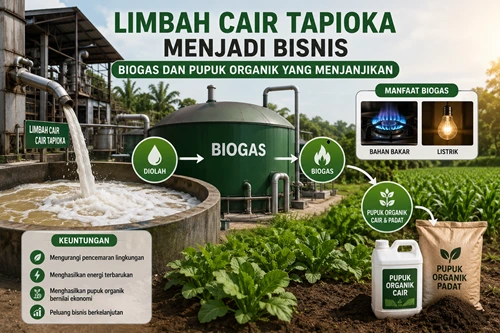 digester biogas untuk mengolah limbah cair tapioka menjadi energi
